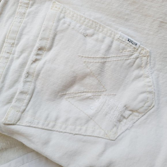 Mother The Looker Jeans in Cream for a Day Size 25 - Picture 3 of 11